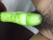 Indoesian chica Masturbation Use Cucumber