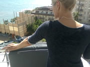 Día soleado cogida Anal en balcón de Hotel