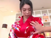 Kimono japonés leche Squirting
