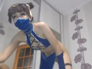 asiático chica Cosplay Ninja
